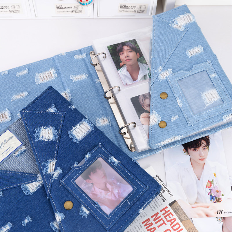 Binder Kartu Denim A5 Besar Mo - Pokemon Binder Card ulasan dan harga